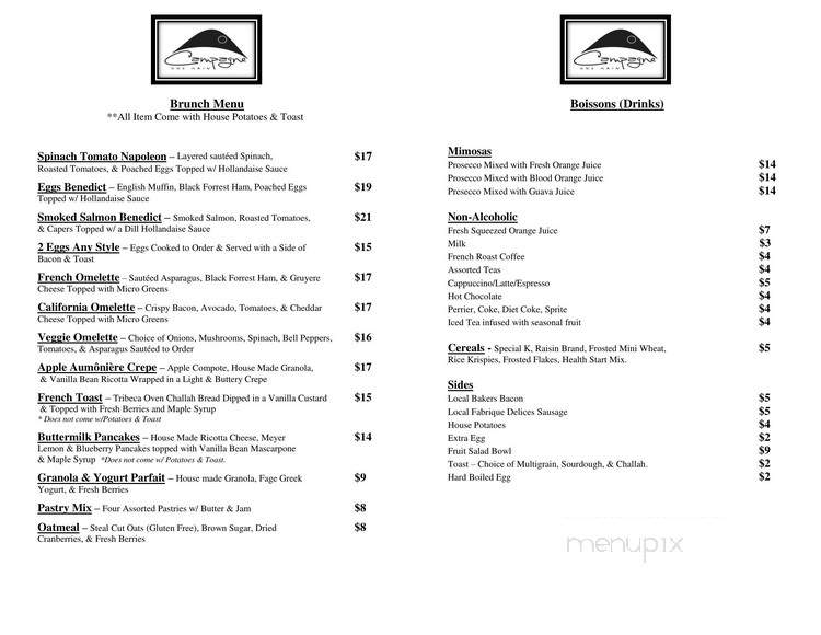Campagne One Main - Los Altos, CA menu_pic