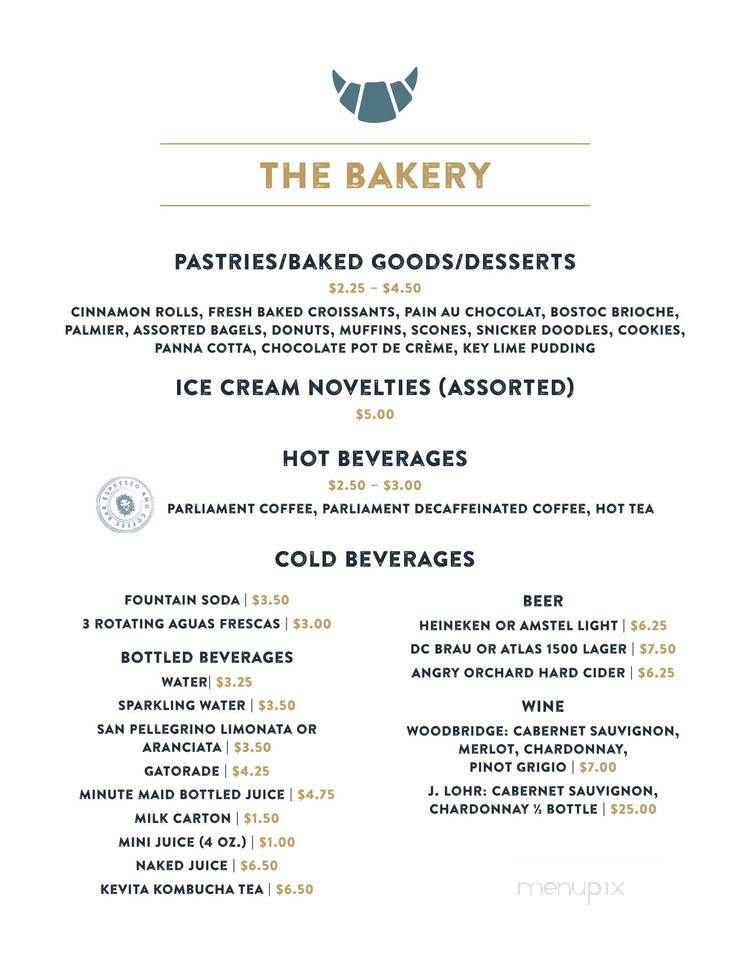 Cascade Cafe - Washington, DC menu_pic