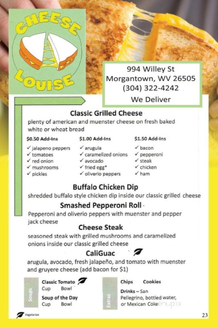 Cheese Louise - Morgantown, WV menu_pic