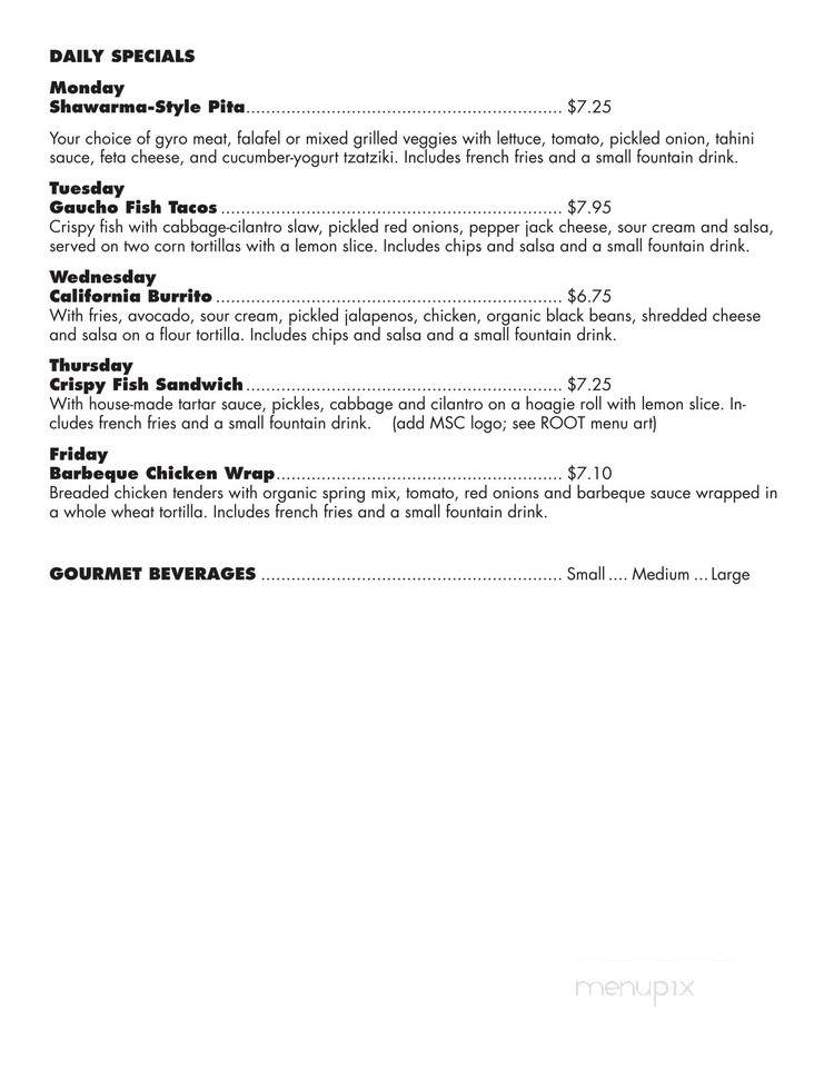 Courtyard Cafe - Goleta, CA menu_pic