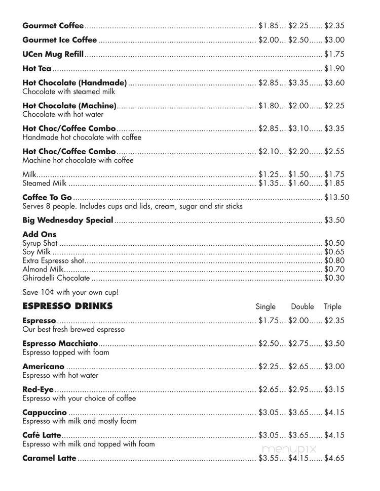 Courtyard Cafe - Goleta, CA menu_pic