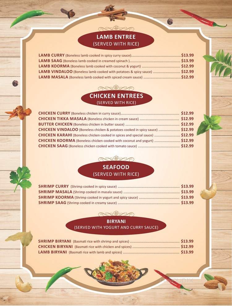 Curry Bowl - Eugene, OR menu_pic