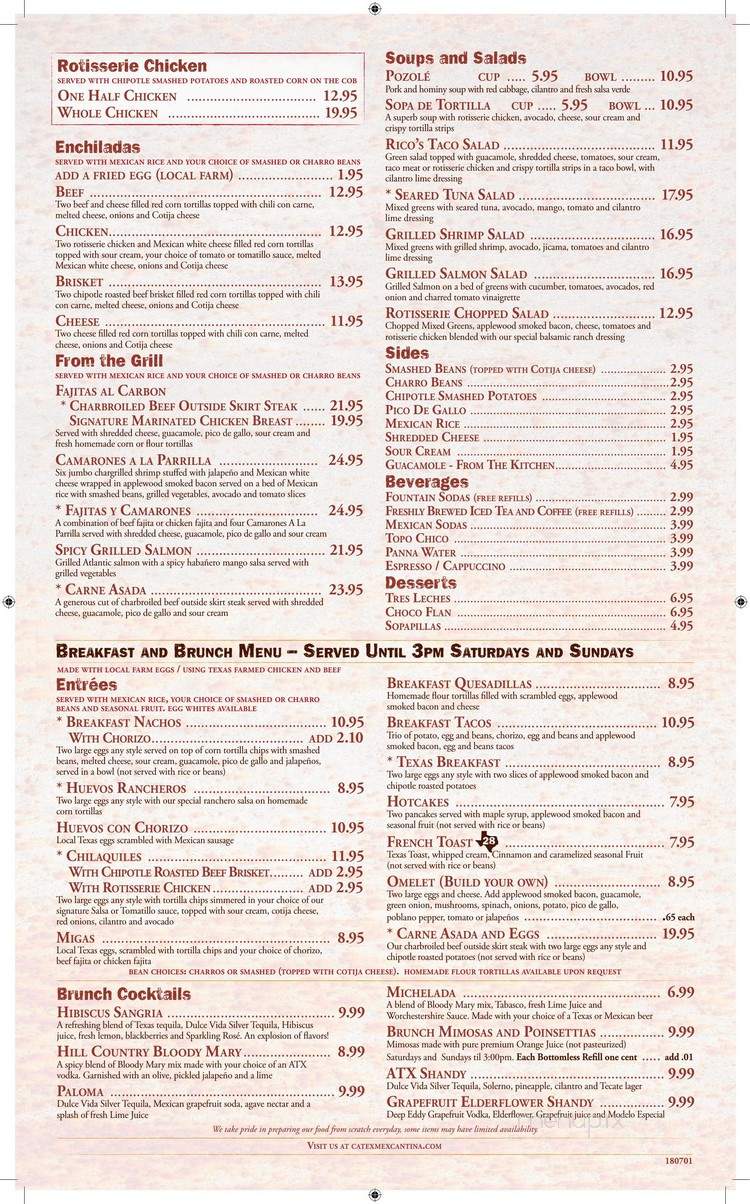 Cyclone Anaya's Tex-Mex Cantina - Austin, TX menu_pic