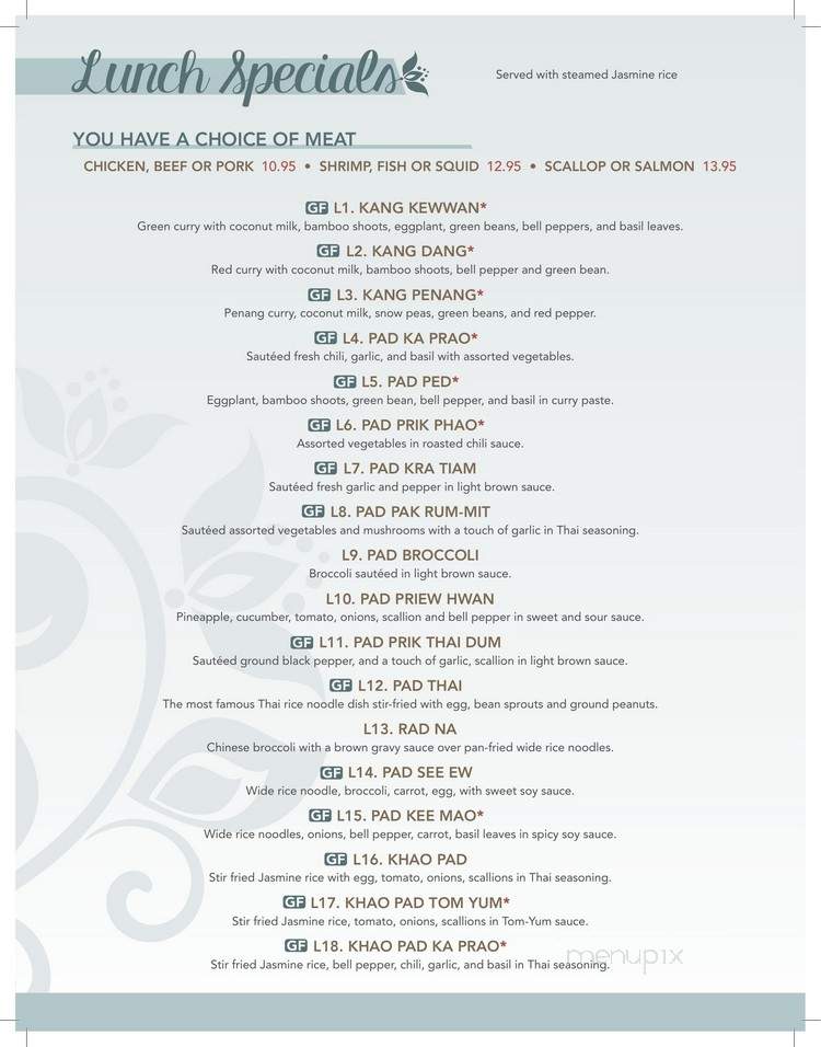 Daw Kun Thai - Manchester, NH menu_pic