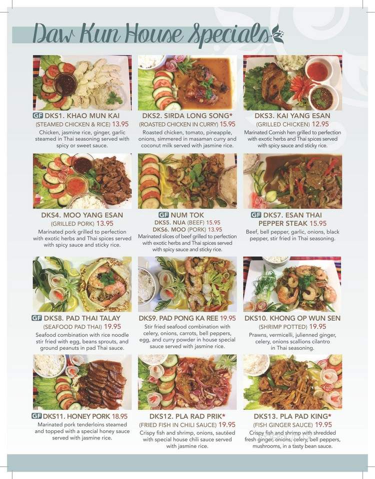 Daw Kun Thai - Manchester, NH menu_pic