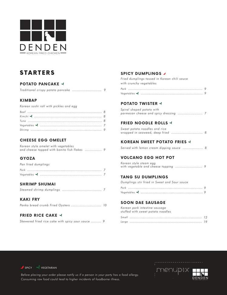 Den Den Korean Fried Chicken - Providence, RI menu_pic
