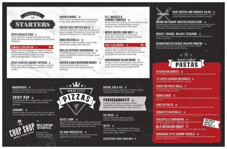 DiModa Pizza - Milwaukee, WI menu_pic