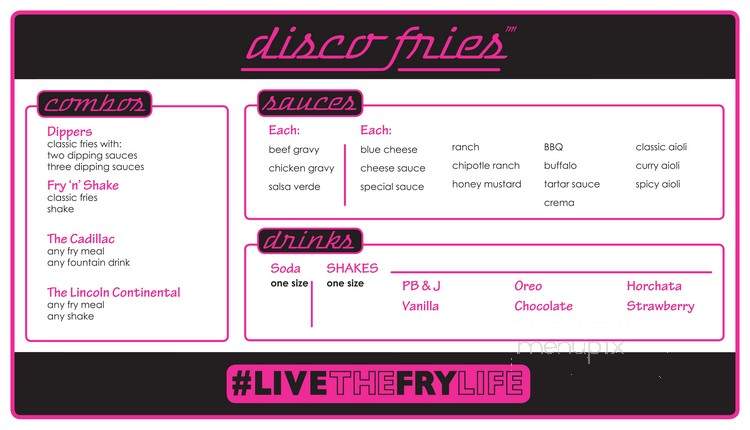 Discofries - Madison, WI menu_pic