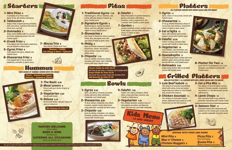 Eat a Pita - El Cajon, CA menu_pic