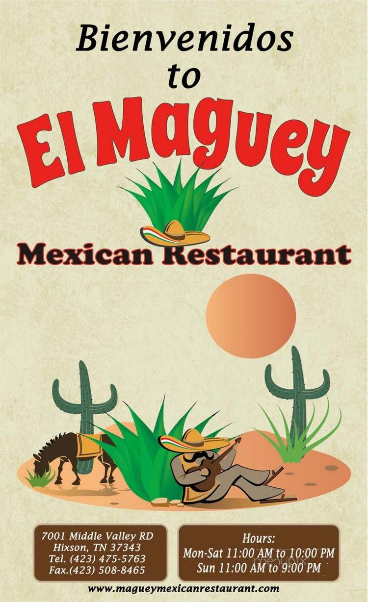EL Maguey - Cleveland, TN menu_pic