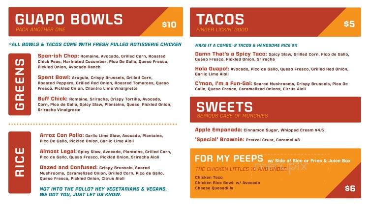 El Pollo Guapo - Wethersfield, CT menu_pic