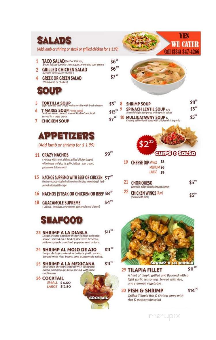 EL SaBor - Enterprise, AL menu_pic