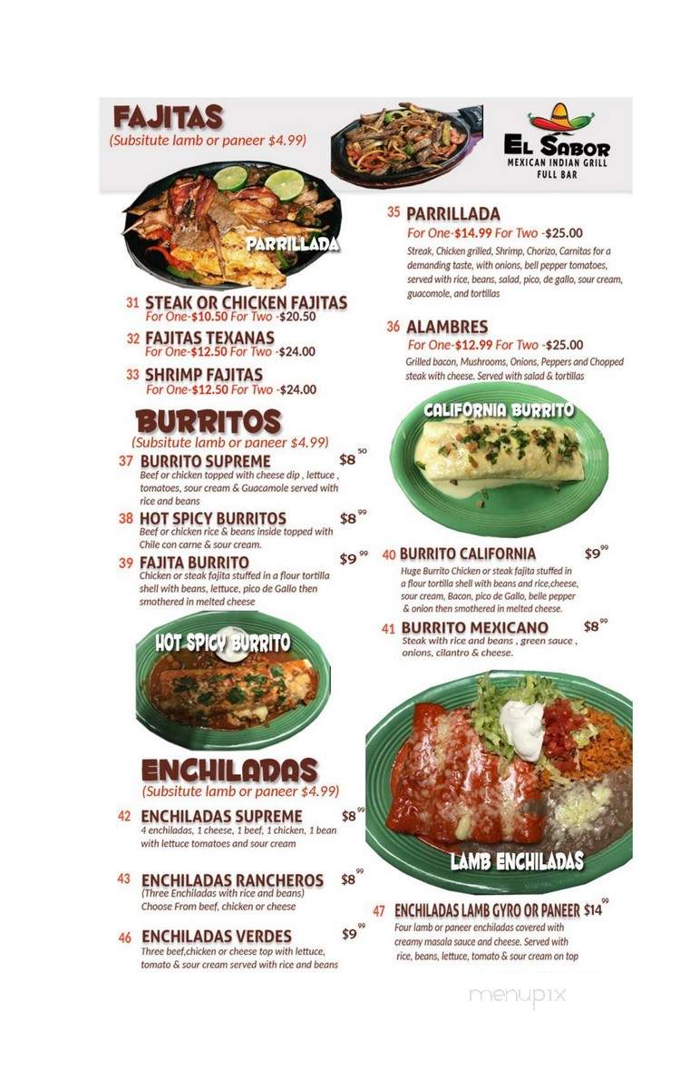 EL SaBor - Enterprise, AL menu_pic