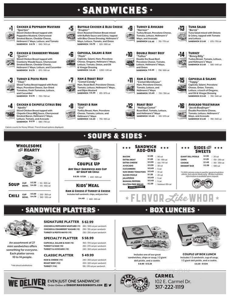 Erbert and Gerbert's - Ames, IA menu_pic