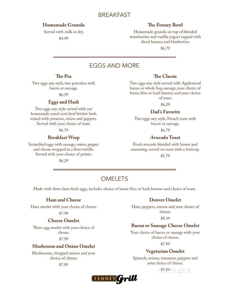 Fenney Grill - The Villages, FL menu_pic