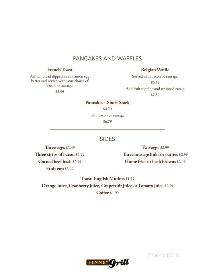Fenney Grill - The Villages, FL menu_pic