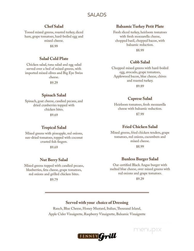 Fenney Grill - The Villages, FL menu_pic