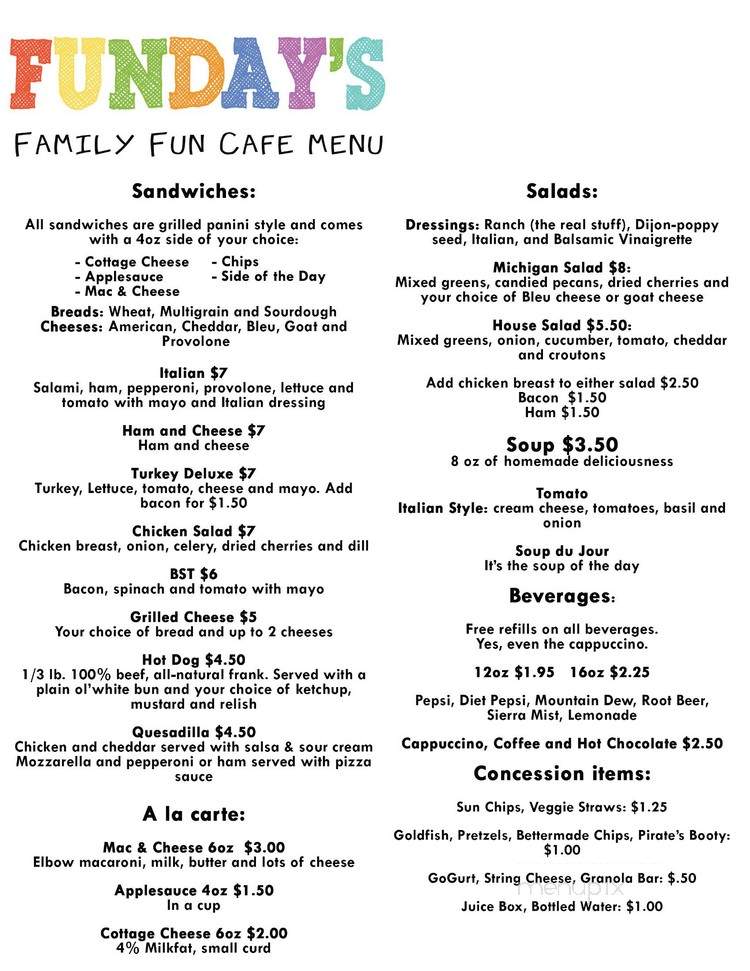 Fundays Family Fun Cafe - Jackson, MI