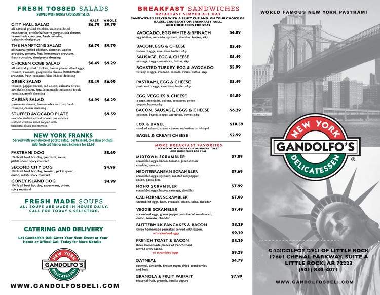 Gandolfo's New York Deli - Little Rock, AR menu_pic