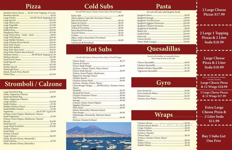 Gennaro Pizza - Harrisburg, PA menu_pic