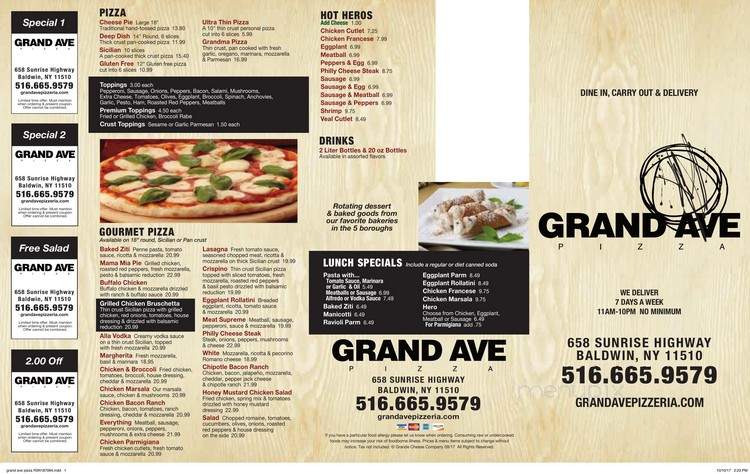 Grand Ave Pizza - Baldwin, NY menu_pic