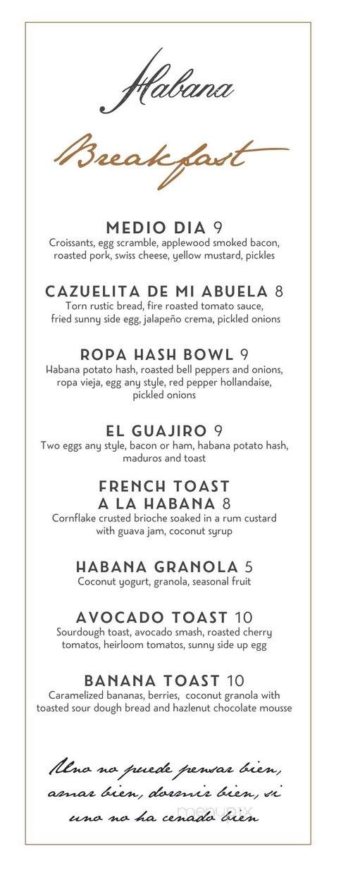 Habana - Irvine, CA menu_pic