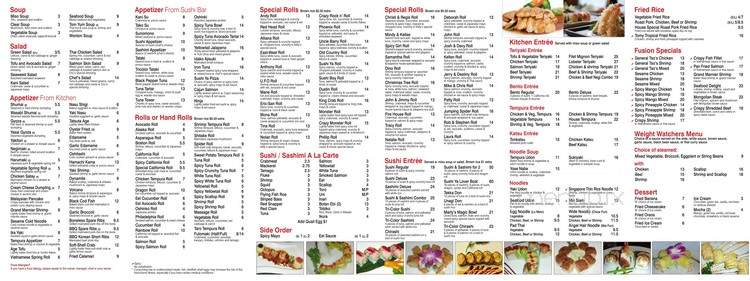 Hibachi Sushiya - Darien, CT menu_pic