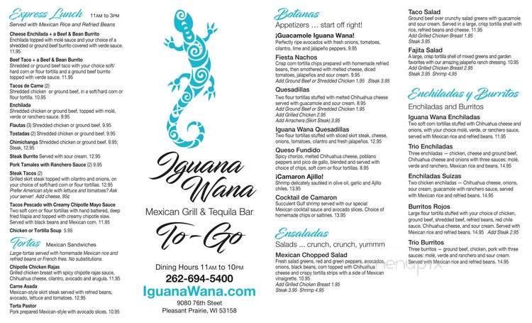 Iguana Wana Mexican Grill & Tequila Bar - Pleasant Prairie, WI