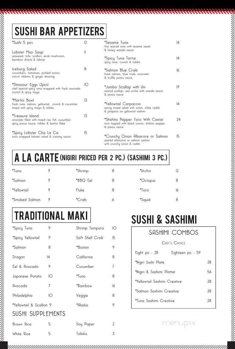 Sushi Koya - Uncasville, CT menu_pic