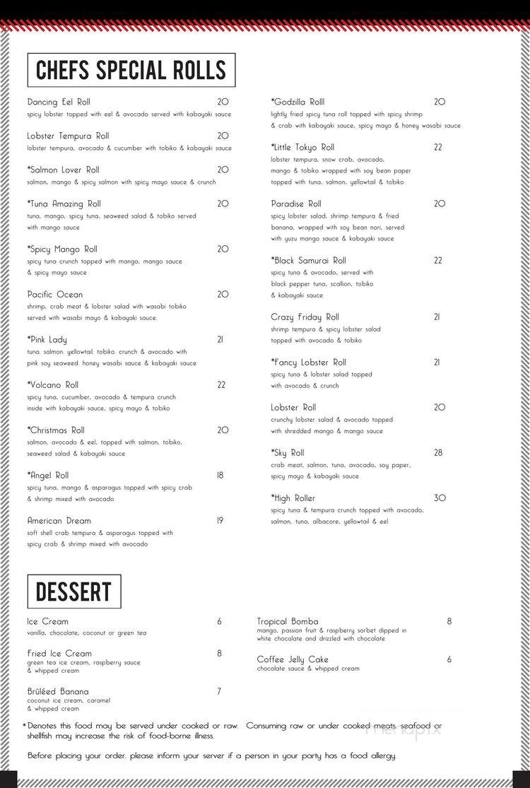 Sushi Koya - Uncasville, CT menu_pic