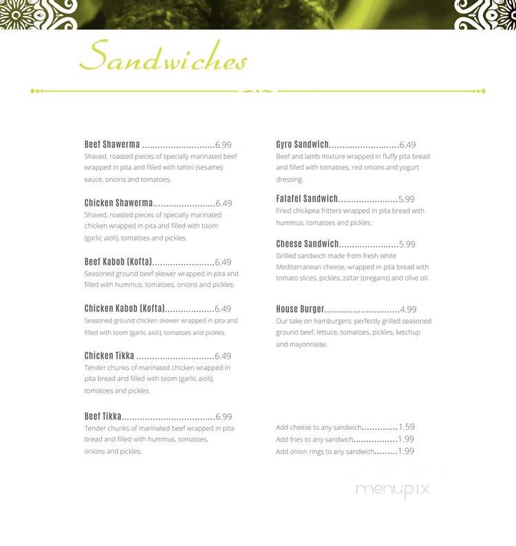 Kababchi Grill - San Antonio, TX menu_pic