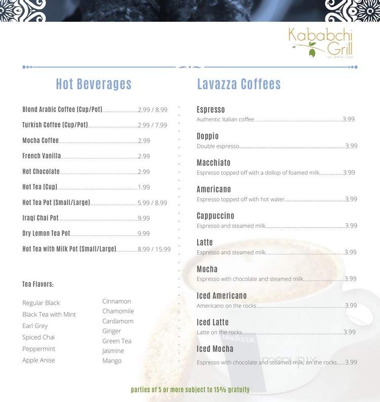 Kababchi Grill - San Antonio, TX menu_pic