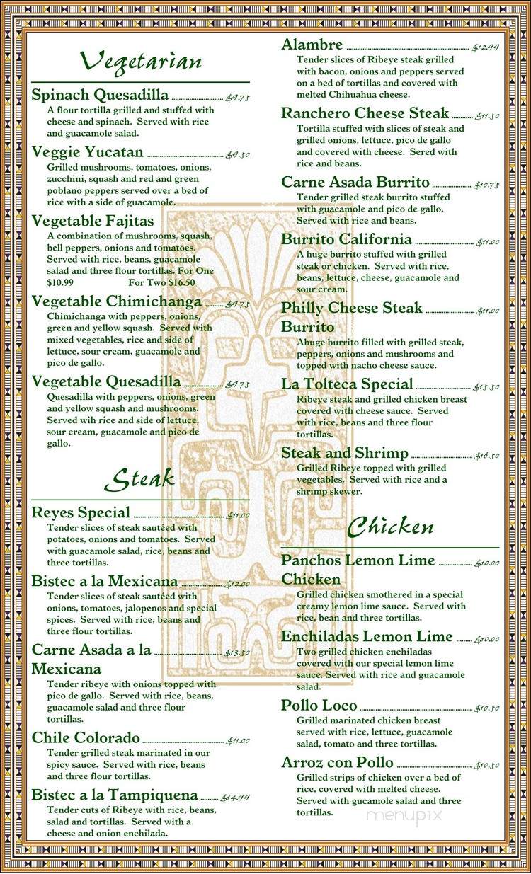 La Cantina - Hancock, MI menu_pic