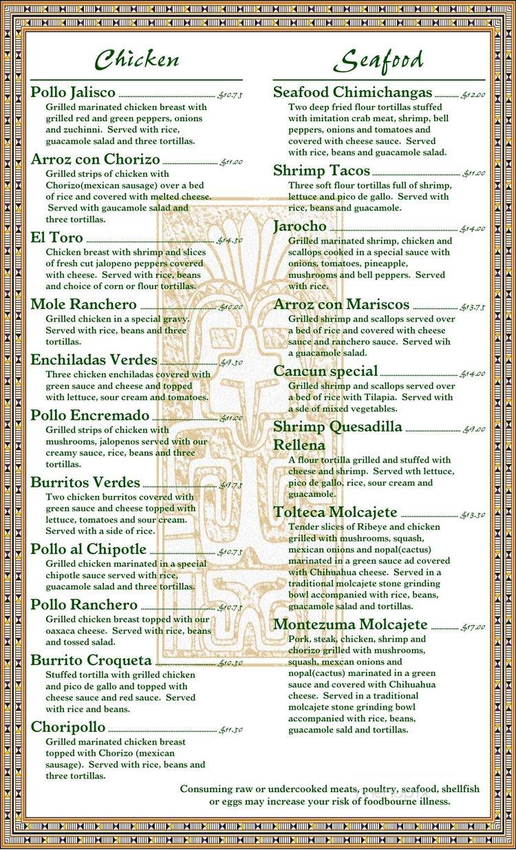 La Cantina - Hancock, MI menu_pic