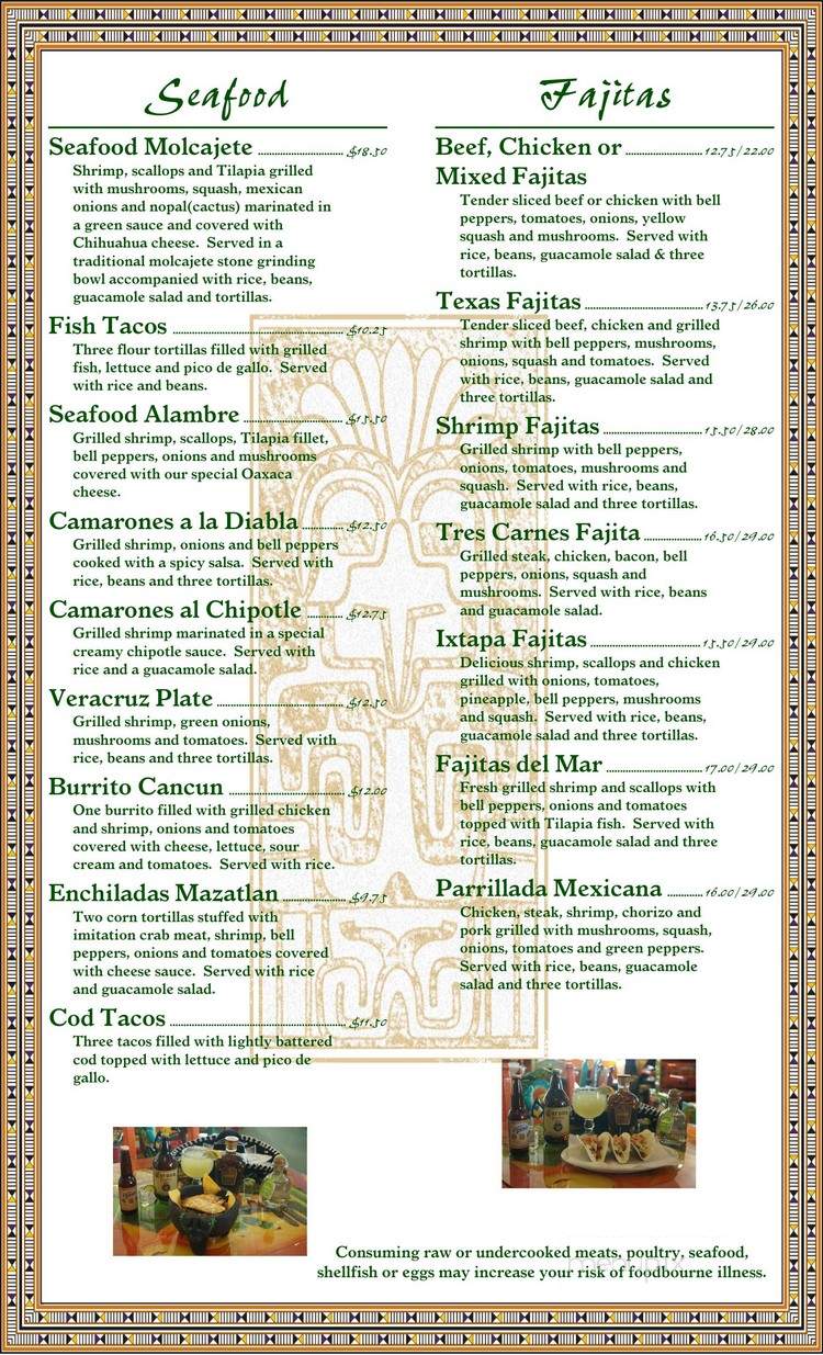 La Cantina - Hancock, MI menu_pic