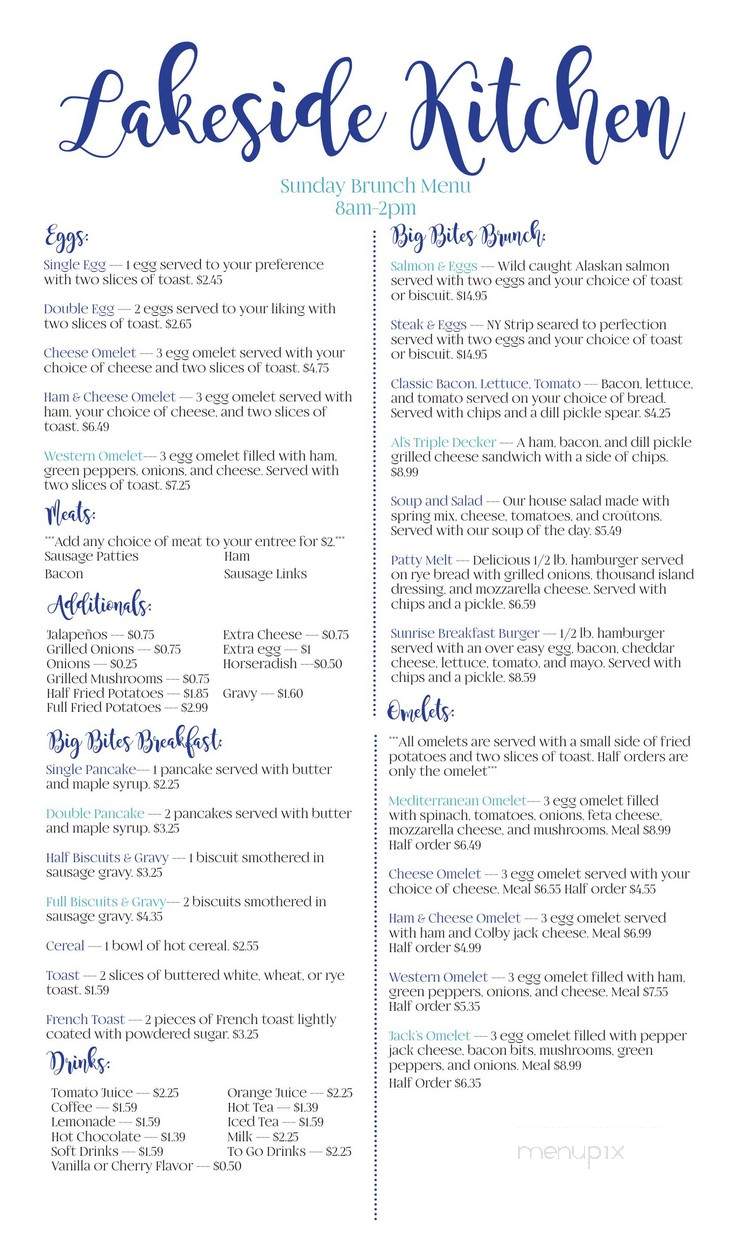Lakeside kitchen - Macy, IN menu_pic