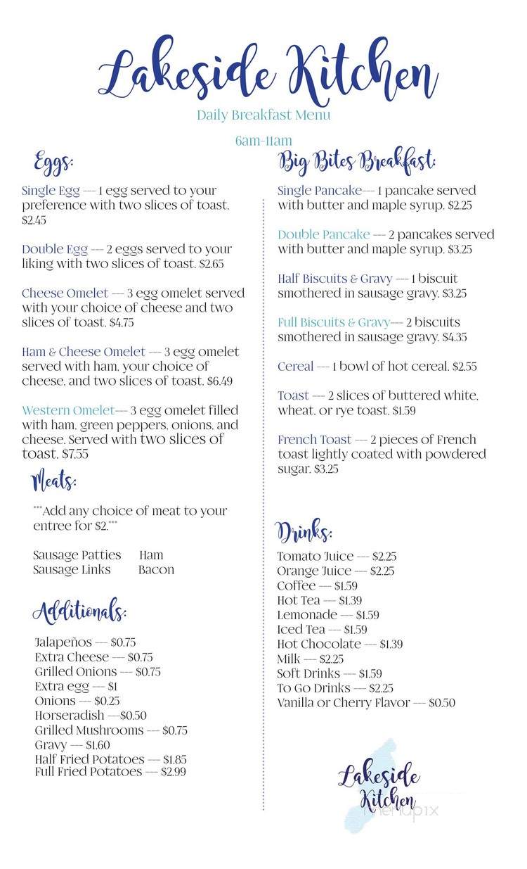 Lakeside kitchen - Macy, IN menu_pic