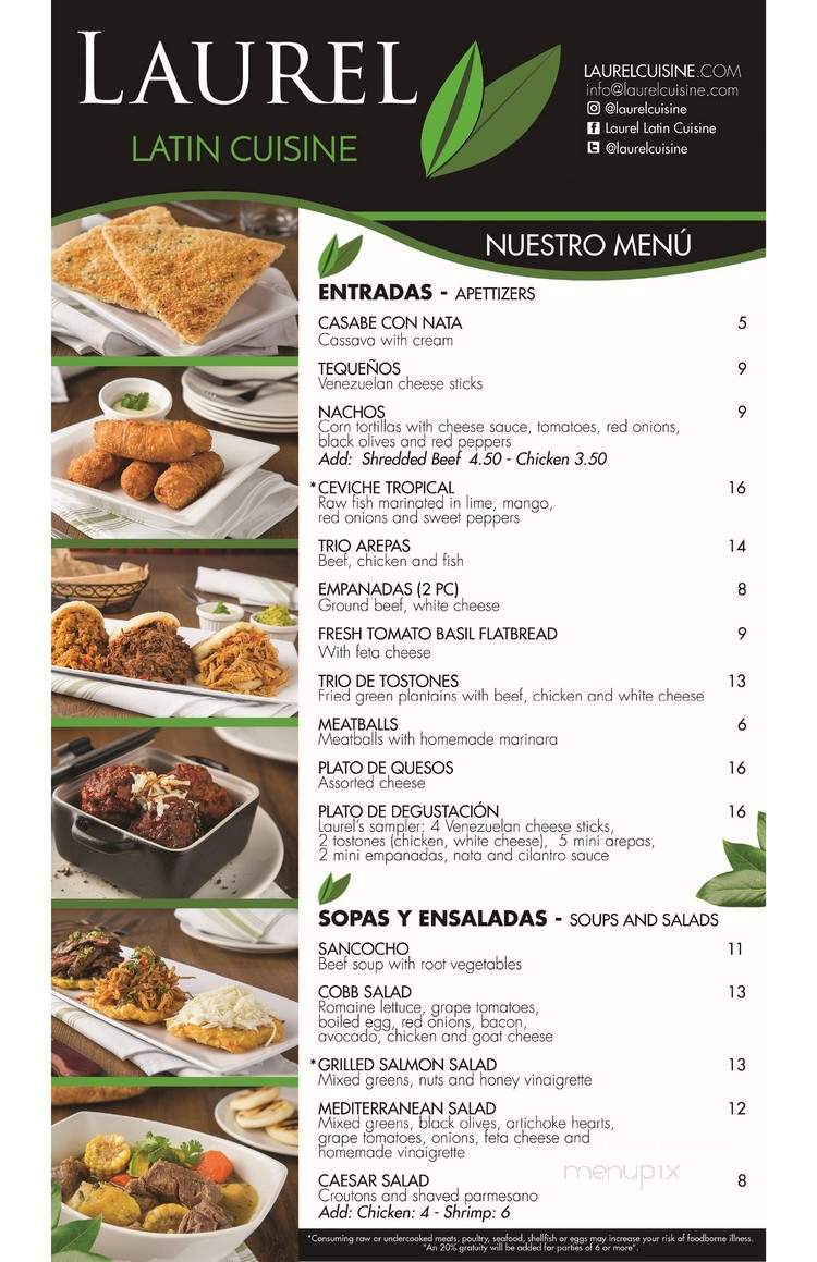 Laurel Latin Cuisine - Orlando, FL menu_pic