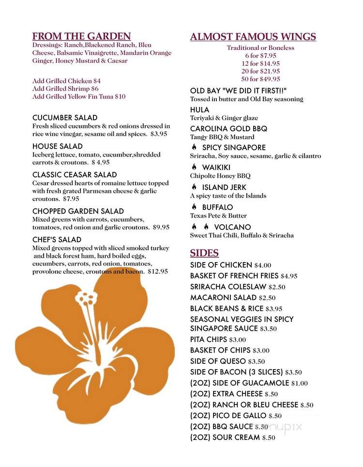 Longboards East Beach - Norfolk, VA menu_pic