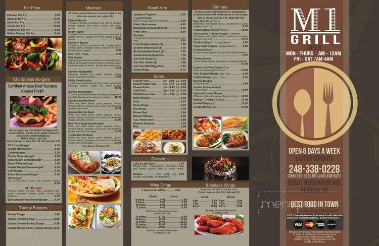 M1 Grill - Pontiac, MI menu_pic