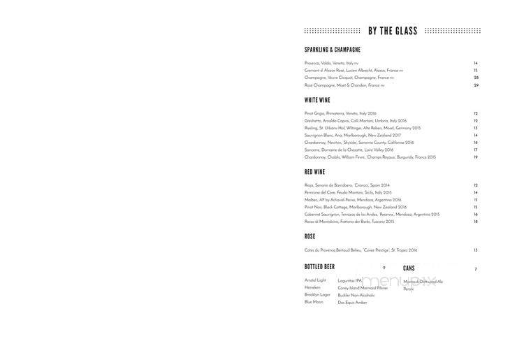 Magic Hour Rooftop Bar & Lounge - New York, NY menu_pic