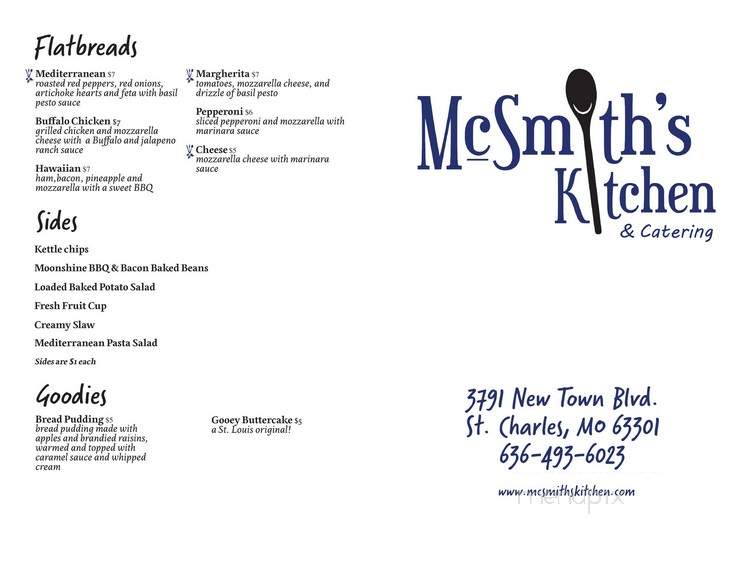 McSmith's Kitchen & Catering - St Charles, MO menu_pic