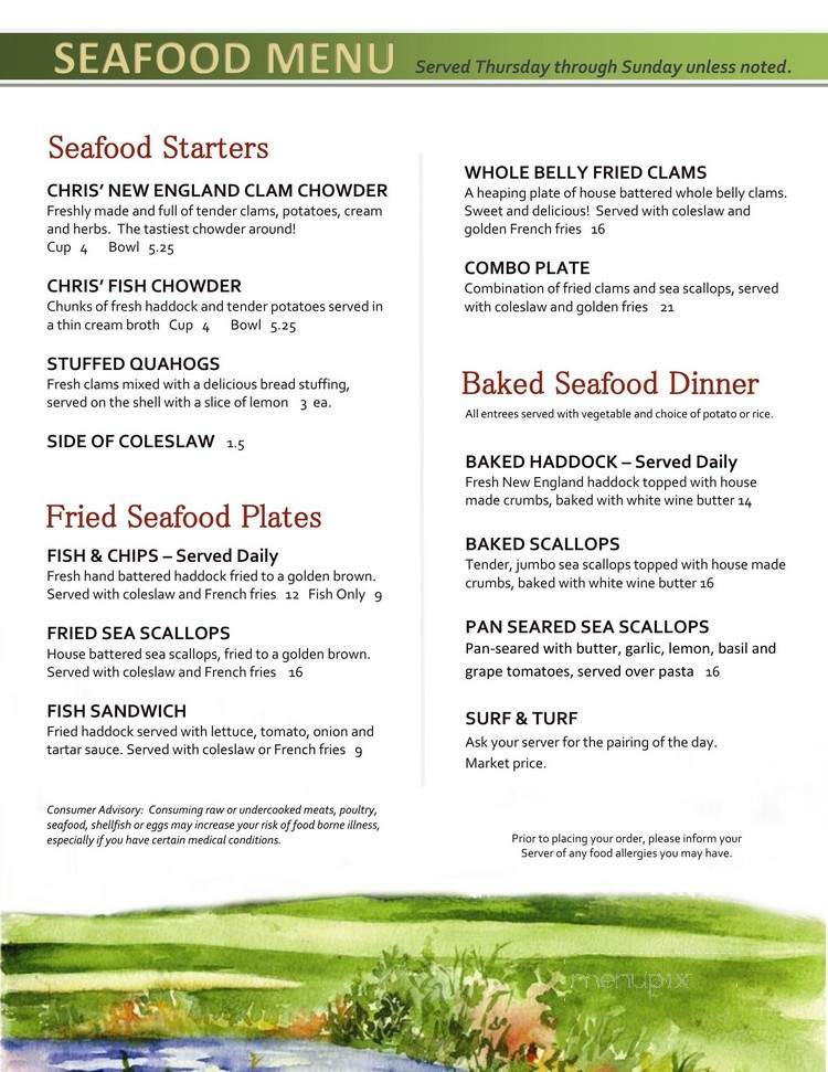 Meadowview Tavern - Uxbridge, MA menu_pic