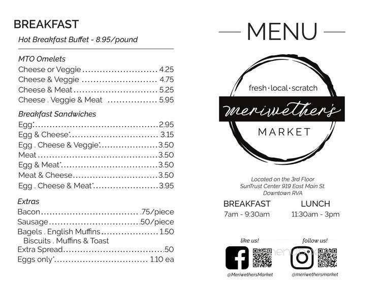 Meriwether's Market - Richmond, VA menu_pic