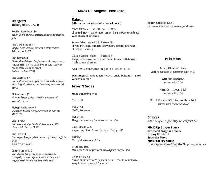 Mix'D UP Burgers - Atlanta, GA menu_pic