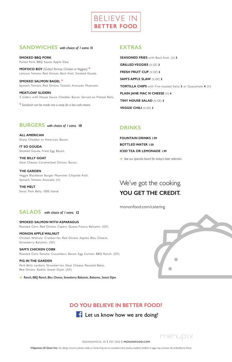 Mofoco - Indianapolis, IN menu_pic