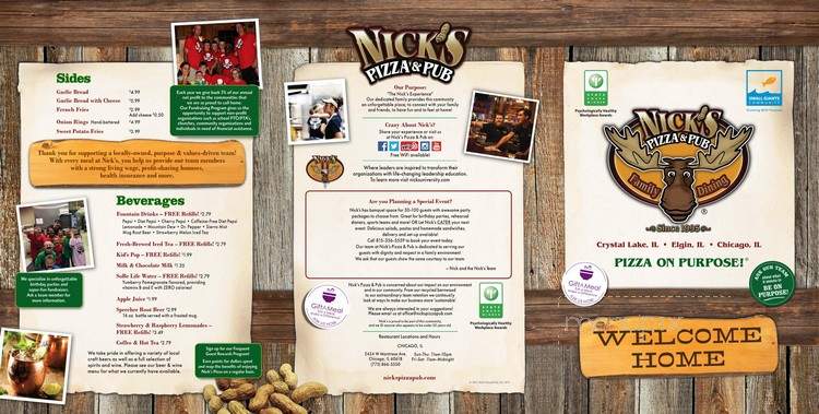 Nick's Pizza & Pub - Chicago, IL menu_pic