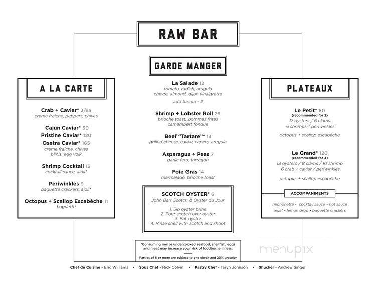 Nico | Oysters + Seafood - Mount Pleasant, SC menu_pic