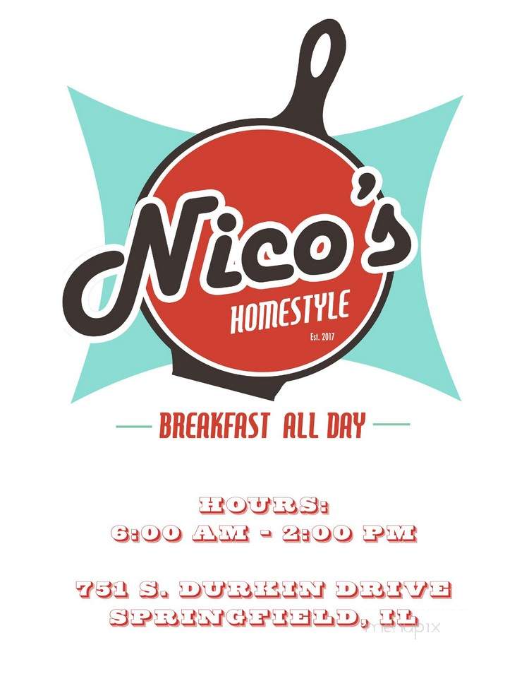 Nico's Homestyle - Springfield, IL menu_pic