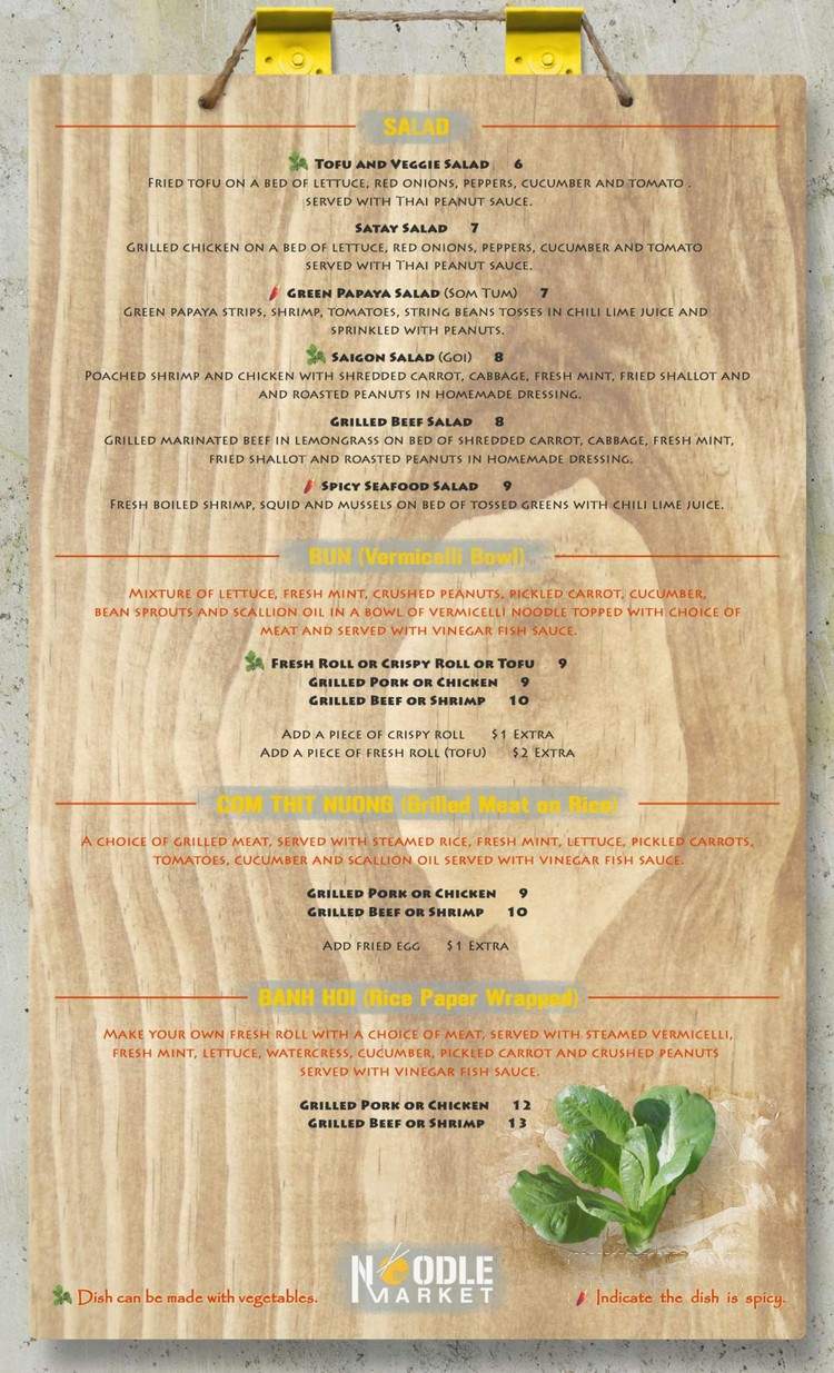 Noodle Market - Arlington, MA menu_pic